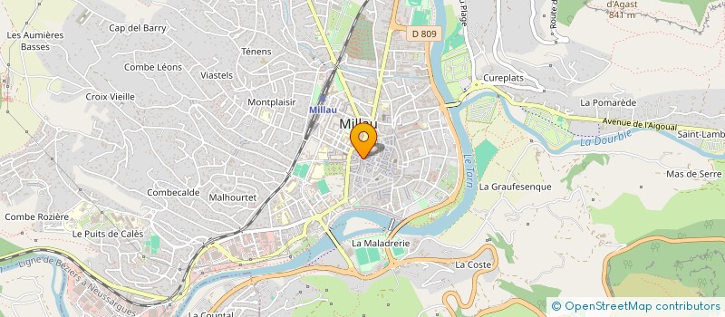 localisation de l'entreprise LES GOURMANDISES DE JULES  MILLAU