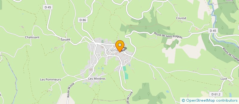 localisation de l'entreprise LES GOURMANDISES DU DONJON  CREMEAUX