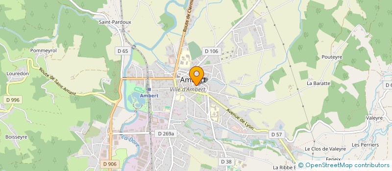 localisation de l'entreprise LES GOURMANDISES DU PONTEL  AMBERT