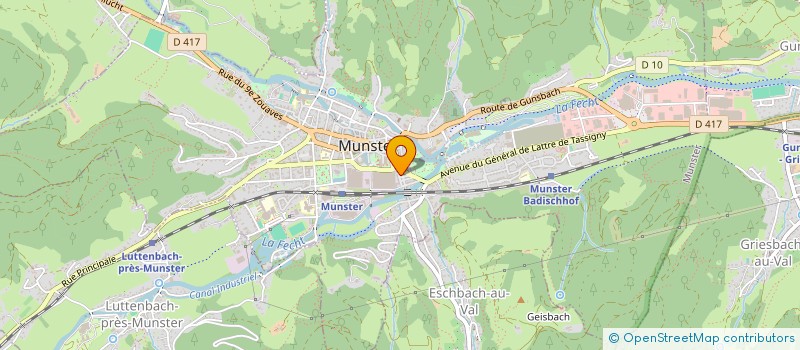 localisation de l'entreprise LES GOURMANDS D'ALSACE  MUNSTER