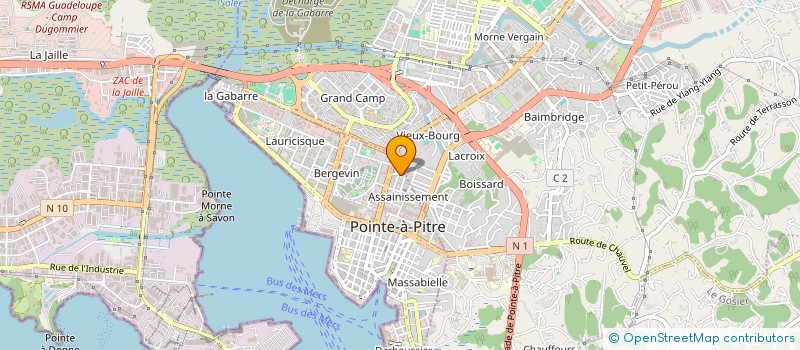 localisation de l'entreprise LES GOURMETS à POINTE A PITRE