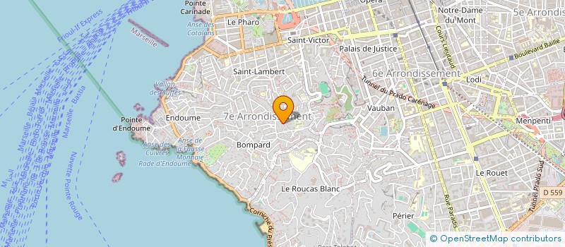 localisation de l'entreprise LES GOURMETS ASSOCIES  MARSEILLE