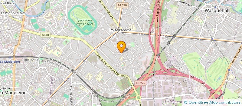localisation de l'entreprise LES GOURMETS DU CROISE à MARCQ-EN-BARŒUL