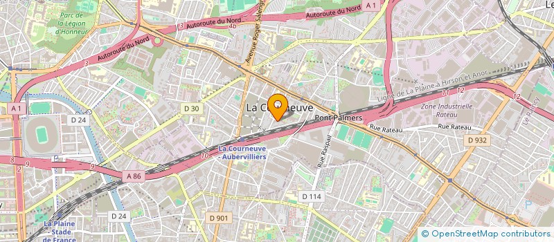 localisation de l'entreprise LES GRAINES CITADINES à LA COURNEUVE