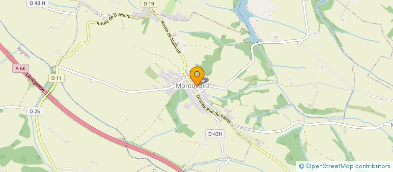 localisation de l'entreprise LES GRAINES DU PASTEL - ASSOCIATION DES PARENTS ELEVES RPI GIBEL MONTGEARD  MONTGEARD