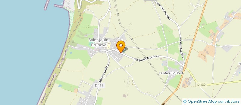 localisation de l'entreprise LES GRAINS DE CAFE  SAINT-JOUIN-BRUNEVAL