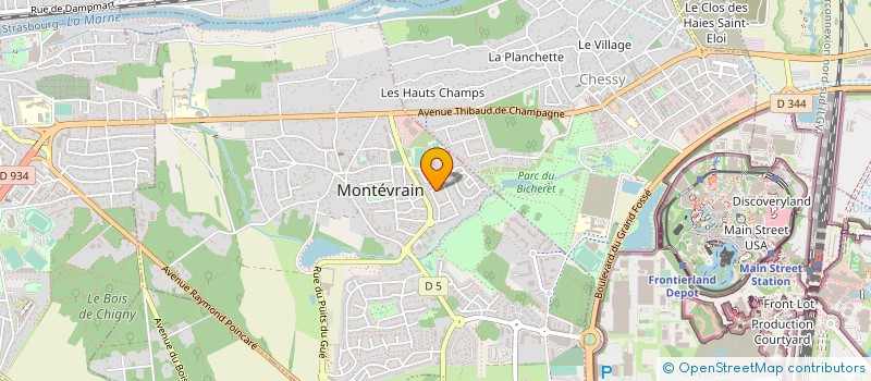 localisation de l'entreprise LES GRAINS DE RIZ  MONTEVRAIN