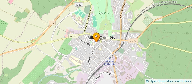 localisation de l'entreprise LES GRANDES ALLEES à VILLERS-COTTERETS