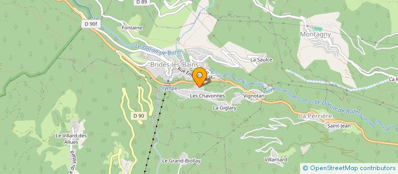 localisation de l'entreprise LES GRANDES ALPES à COURCHEVEL