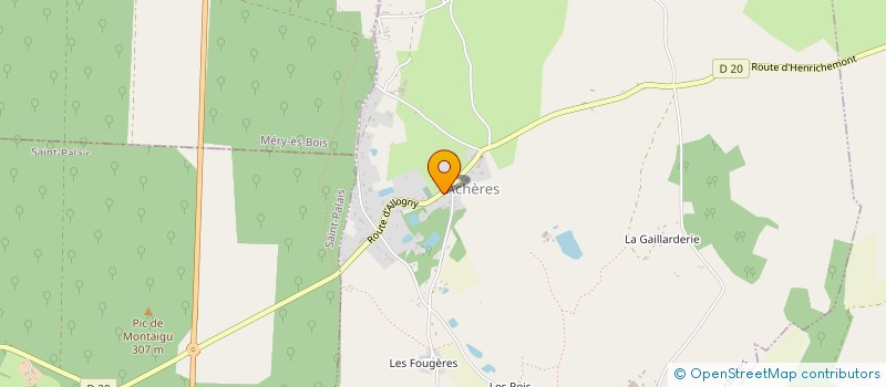 localisation de l'entreprise LES GRANDES BRUYERES  ACHERES