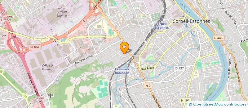 localisation de l'entreprise LES GRANDES D'AMES à CORBEIL-ESSONNES