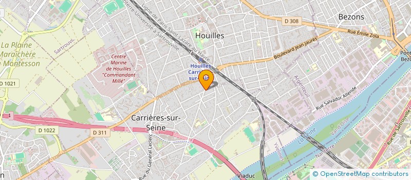 localisation de l'entreprise LES GRANDES DUNES à CARRIERES-SUR-SEINE