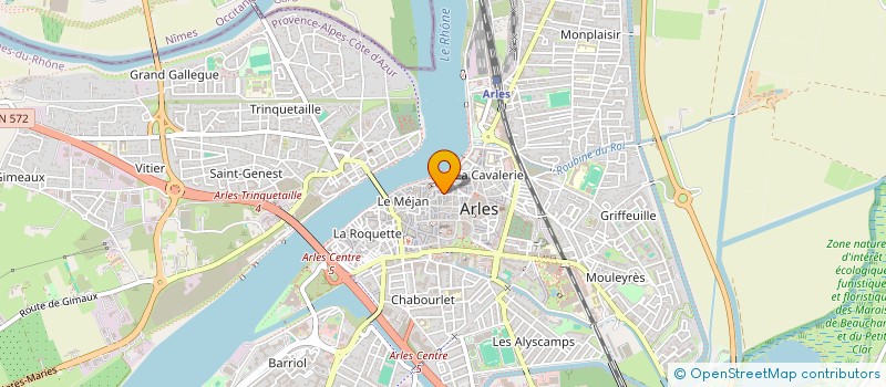 localisation de l'entreprise LES GRANDES LARGEURS à ARLES