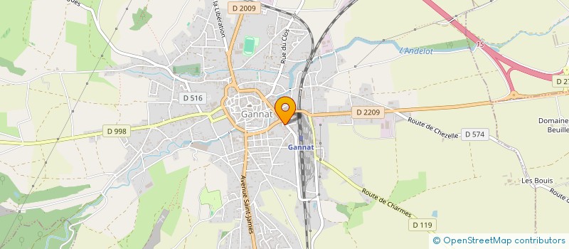 localisation de l'entreprise LES GRANDES MAISONS  GANNAT