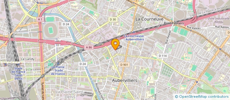 localisation de l'entreprise LES GRANDES MURAILLES  AUBERVILLIERS