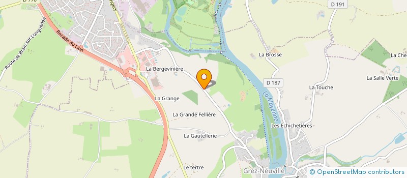 localisation de l'entreprise LES GRANDES PIECES à GREZ-NEUVILLE