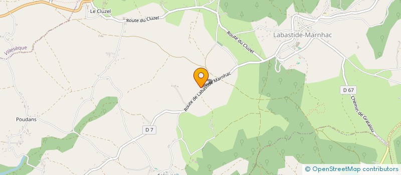 localisation de l'entreprise LES GRANDES PYRENEES  LABASTIDE-MARNHAC