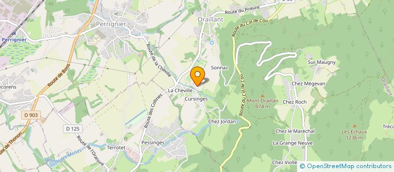 localisation de l'entreprise LES GRANDES TAILLEES  ORCIER