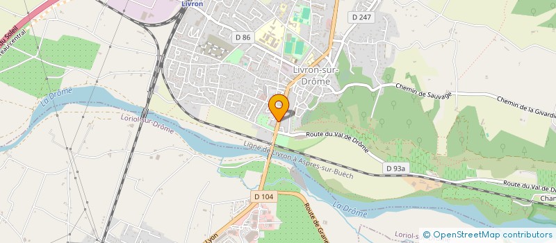 localisation de l'entreprise LES GRANDES VIGNES  LIVRON-SUR-DROME