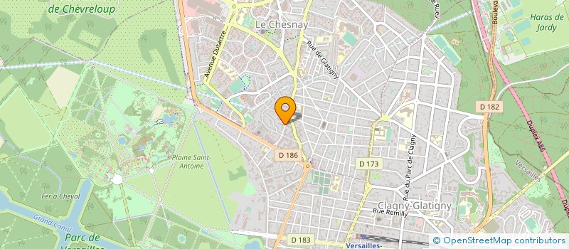 localisation de l'entreprise LES GRANDES VOILES  LE CHESNAY-ROCQUENCOURT