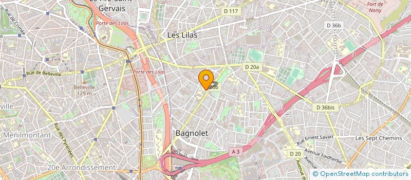 localisation de l'entreprise LES GRANDINIERS à BAGNOLET