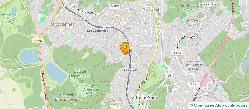 localisation de l'entreprise LES GRANDS ARBRES  BOUGIVAL