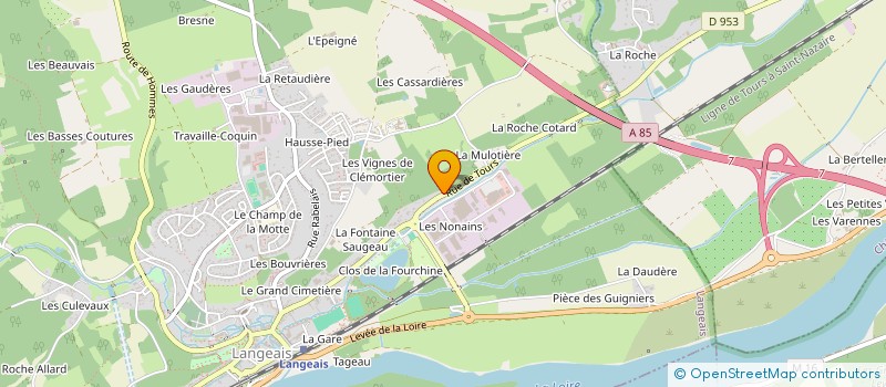 localisation de l'entreprise LES GRANDS BENAIS  LANGEAIS