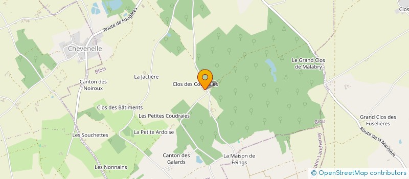 localisation de l'entreprise LES GRANDS BOIS MARTIN  LE CONTROIS-EN-SOLOGNE