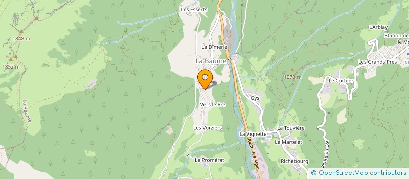 localisation de l'entreprise LES GRANDS BROCARDS  SAINT JEAN D'AULPS