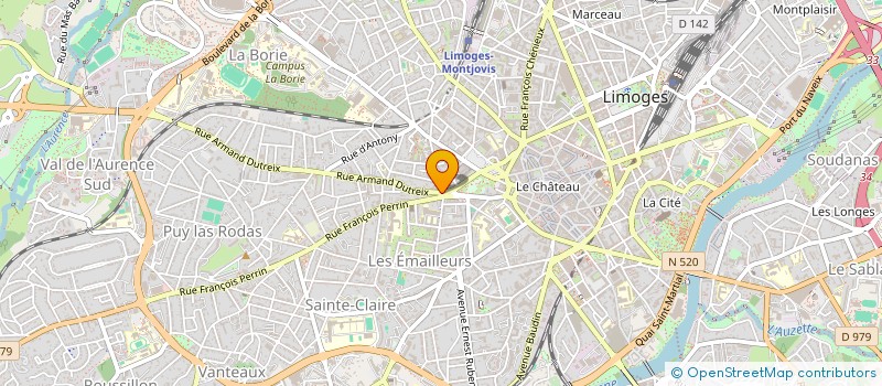 localisation de l'entreprise LES GRANDS CARMES à LIMOGES
