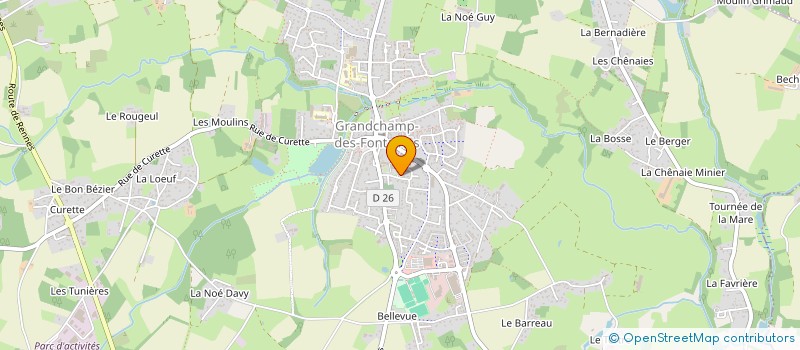 localisation de l'entreprise LES GRANDS CEDRES  GRANDCHAMP-DES-FONTAINES