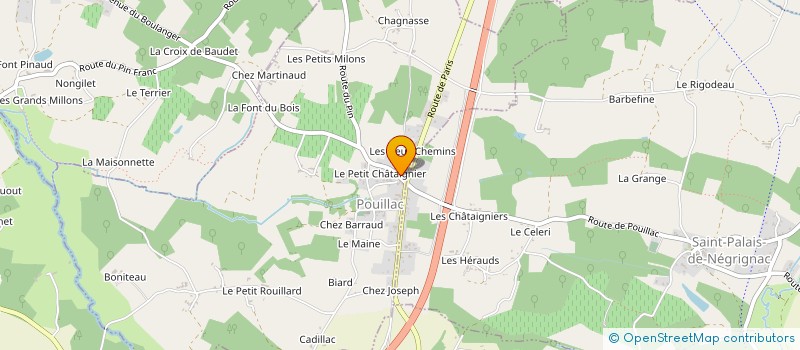 localisation de l'entreprise LES GRANDS CHAMPS  POUILLAC