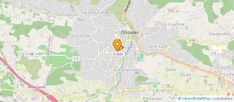 localisation de l'entreprise LES GRANDS CHENES  OLLIOULES