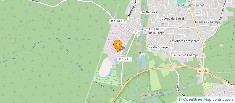 localisation de l'entreprise LES GRANDS CHENES à LEGE-CAP-FERRET