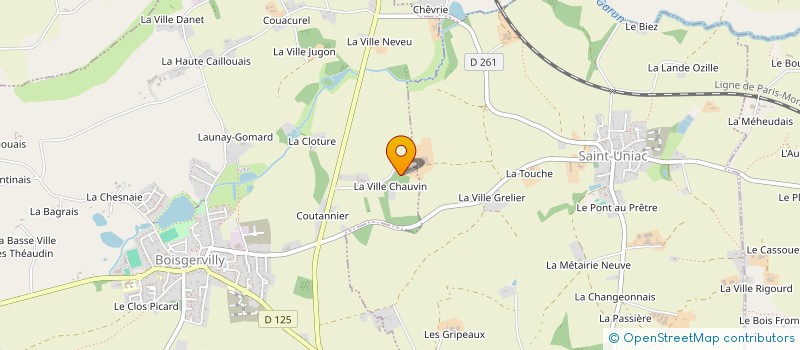 localisation de l'entreprise LES GRANDS CHENES à BOISGERVILLY