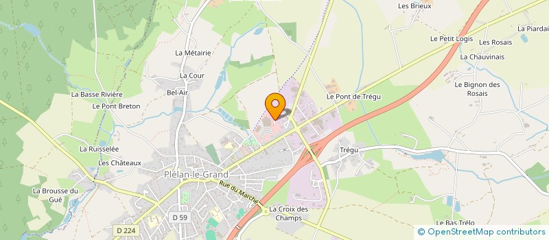 localisation de l'entreprise LES GRANDS CHENES  PLELAN-LE-GRAND