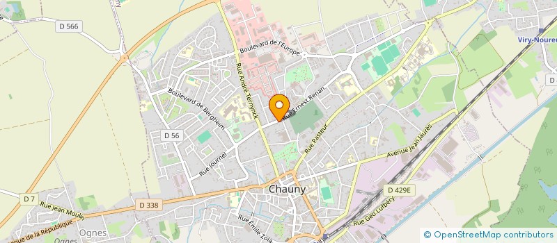 localisation de l'entreprise LES GRANDS CLOS  CHAUNY