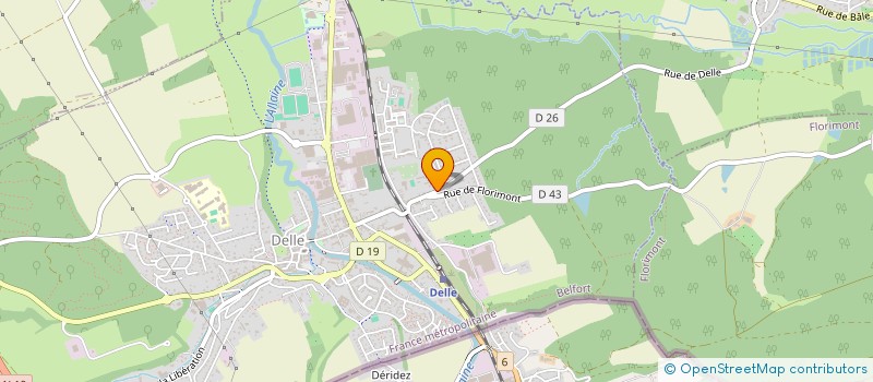 localisation de l'entreprise LES GRANDS COEURS D'OR (LGCO) à DELLE