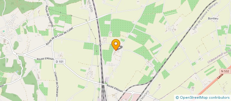 localisation de l'entreprise LES GRANDS COURBIS  CHATEAUNEUF-SUR-ISERE