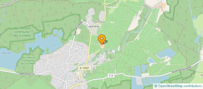 localisation de l'entreprise LES GRANDS CRUS DU CHATEAU DU TERTRE  ARSAC