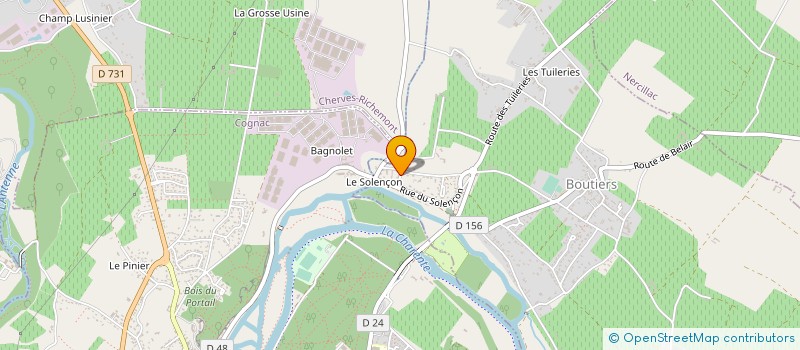 localisation de l'entreprise LES GRANDS ESSARDS à BOUTIERS-SAINT-TROJAN