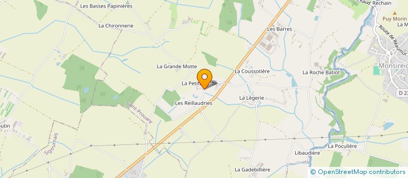 localisation de l'entreprise LES GRANDS MONTAINS  SAINT-PROUANT