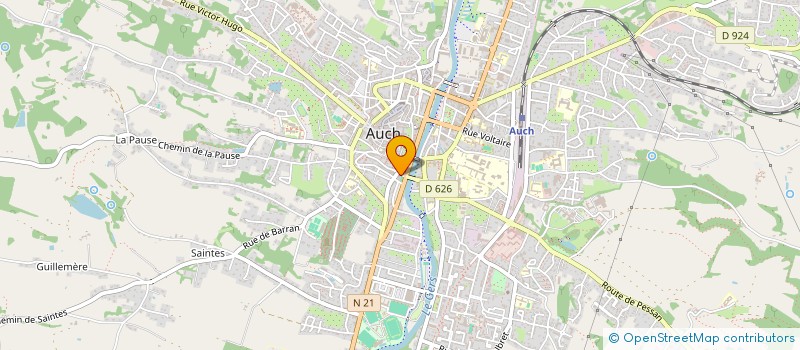 localisation de l'entreprise LES GRANDS MOUSQUETAIRES à AUCH