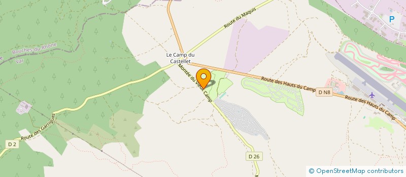localisation de l'entreprise LES GRANDS PINS à LE CASTELLET