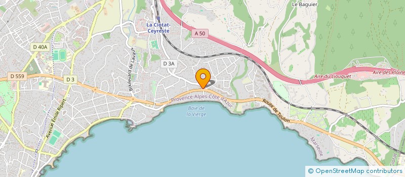 localisation de l'entreprise LES GRANDS PINS à LA CIOTAT