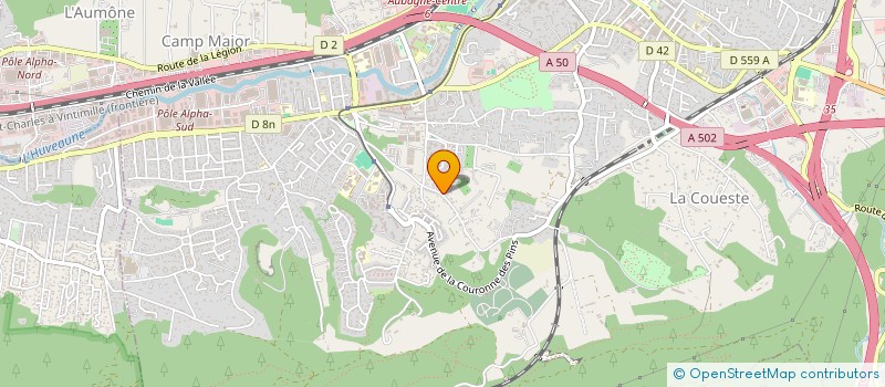 localisation de l'entreprise LES GRANDS PINS à AUBAGNE