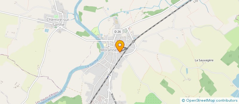 localisation de l'entreprise LES GRANDS QUENIOTS  MORANNES SUR SARTHE-DAUMERAY