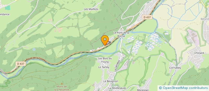 localisation de l'entreprise LES GRANDS SAULES  GRAND'COMBE-CHATELEU