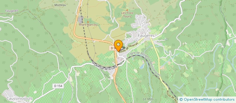 localisation de l'entreprise LES GRANDS VINS DU TERROIR à FAUGERES