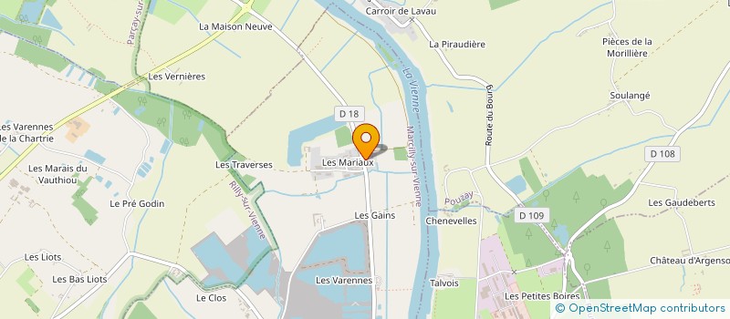 localisation de l'entreprise LES GRANGES 37800  MARCILLY-SUR-VIENNE